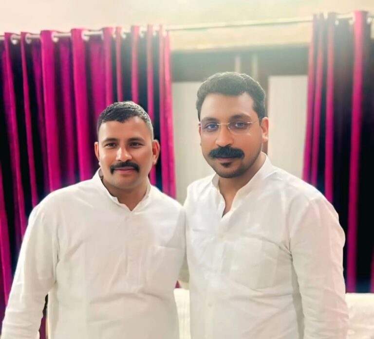 इकराम हसन बसेड़ी के आवास पर देर रात पहुंचे चंद्रशेखर रावण